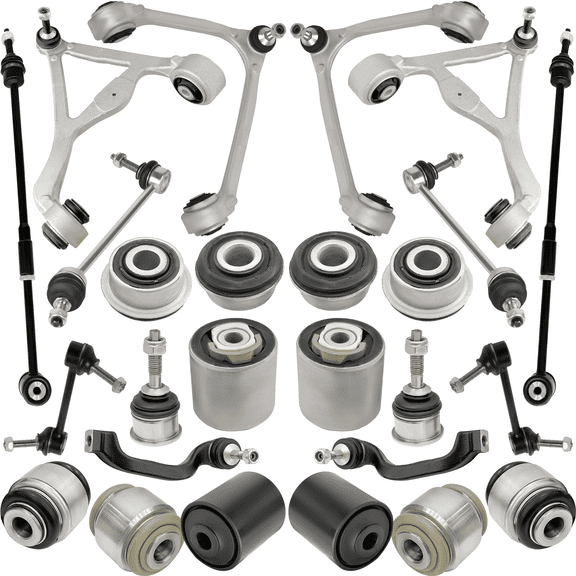 AUTOACER Front & Rear Suspension Kit 24p - Upper Control Arms, Lower Bushings, Knuckle Ball Joints 14mm, Sway Bar Links & Tie Rods (Left & Right) Compatible with S-TYPE Year 1999 2000 2001 2002 2003
