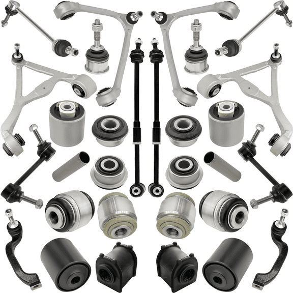 AUTOACER Complete Suspension Kit 26p - Front, Rear, Upper & Lower Control Arms, Bushings, Stabilizer Links, Tie Rods, Sway Bar Bushes & Ball Joints 14mm for LS 2000-2002 Thunderbird 2002-2003