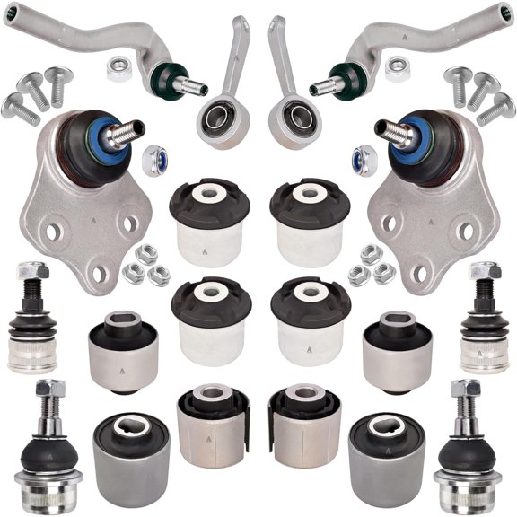 AUTOACER Front Suspension Kit 20 Pcs - Control Arm Bushings, Ball Joints, Trailing Bushes, Tie Rods & Sway Bar Links for E500, E55 AMG, E320, E350, CLS500, CLS55 AMG, E63 AMG, CLS63 AMG, E550, CLS550