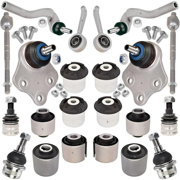 AUTOACER Front Suspension Kit 22 Pcs - Control Arm Bushings, Trailing Bushes, Ball Joints, Tie Rods & Sway Bar Links for E500, E55 AMG, E320, E350, CLS500, CLS55 AMG, E63 AMG, CLS63 AMG, E550, CLS550