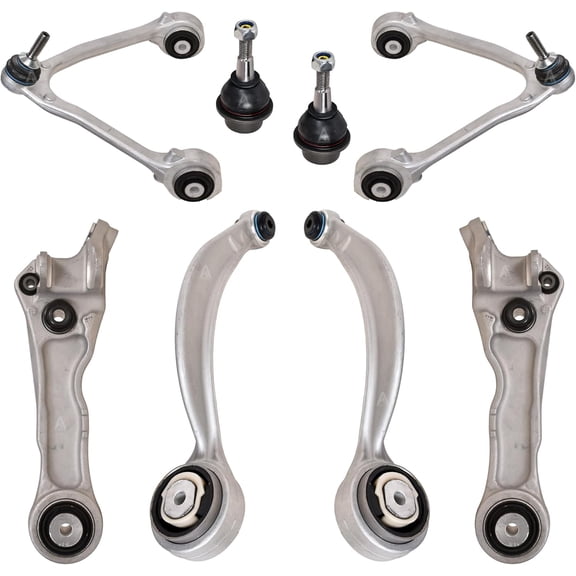 AUTOACER - Front Suspension Kit 8 Pcs - Front Upper, Lower Forward, Lower Rearward Control Arms & Lower Steering knuckle COntrol Arm Ball Joint Kit for XK/XKR 2007-2015, XKR-S 2010-2015
