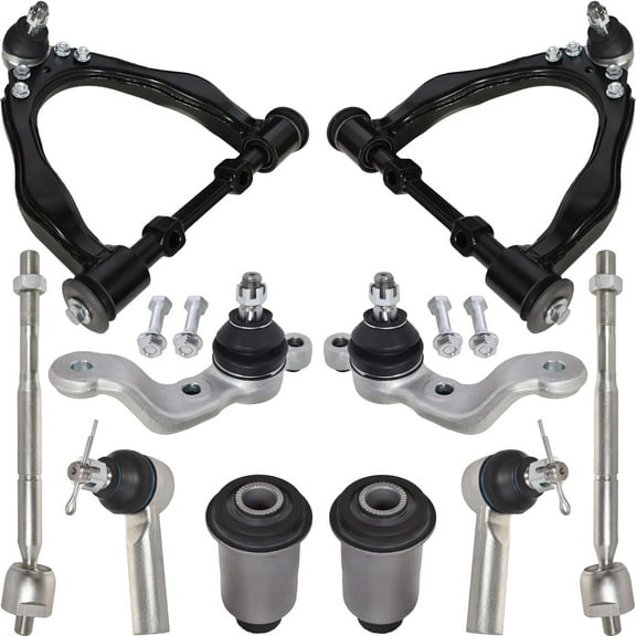 AUTOACER Front Suspension Kit 10 Pcs - Front Upper Control Arms, Lower Bushings, Ball Joints & Inner + Outer Tie Rods Left & Right, Fits Tacoma S-Runner, Base 2001-2004, DLX 2001-2003, RWD 1995-2000 