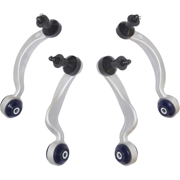 AUTOACER Front Upper Forward and Rearward Control Arm Kit 4 piece Left + Right with high grade PU Bushings & Ball Joints fitted for Lexus LS460 2007-2017 LS600h 09-17 Fits All AWD and RWD models