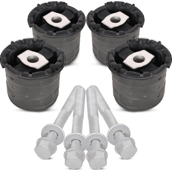 AUTOACER Rear Axle Subframe Bushing Kit 8 Pcs - Rear Subframe Mounts Bushes & Hex Bolts with Washer (10.9 Grade) for BMW X5 (E53) 2000-2006, X6 (E71, E72) 2008-2014, OEM #33316770454, 33311093662