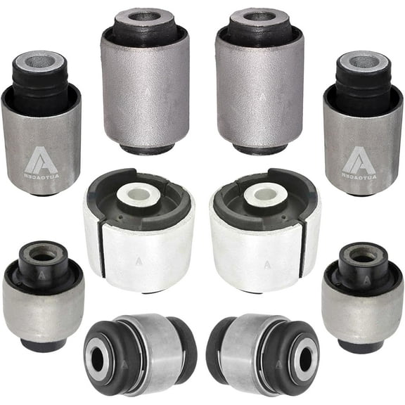 AUTOACER - Rear Axle Trailing Control Arm Bushings and Ball Joint Bushing Kit 10 pcs for E36 1992-1999, E46 1999-2004, X3 2004-2010, OEM Compatible 33321092237, 37106069054
