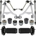 thumbnail image 1 of AUTOACER Rear Suspension Kit 14 piece - Control Arms with Ball Joints & Bushes, Hydra Bushings, Stabilizer Bar Links, Tie Rods & Strut Mount Assembly for JAGUAR S-TYPE 1999-2008 (UPTO VIN# M45254), 1 of 8
