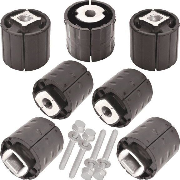 AUTOACER Suspension Kit 11p - Rear Axle Subframe Bushings & Hex Bolts 14x1.5(10.9 Grade)With Washers Compatible with Series5 & 6 E60 / E61 2004 - 2010, E63 / E64 2003- 2010