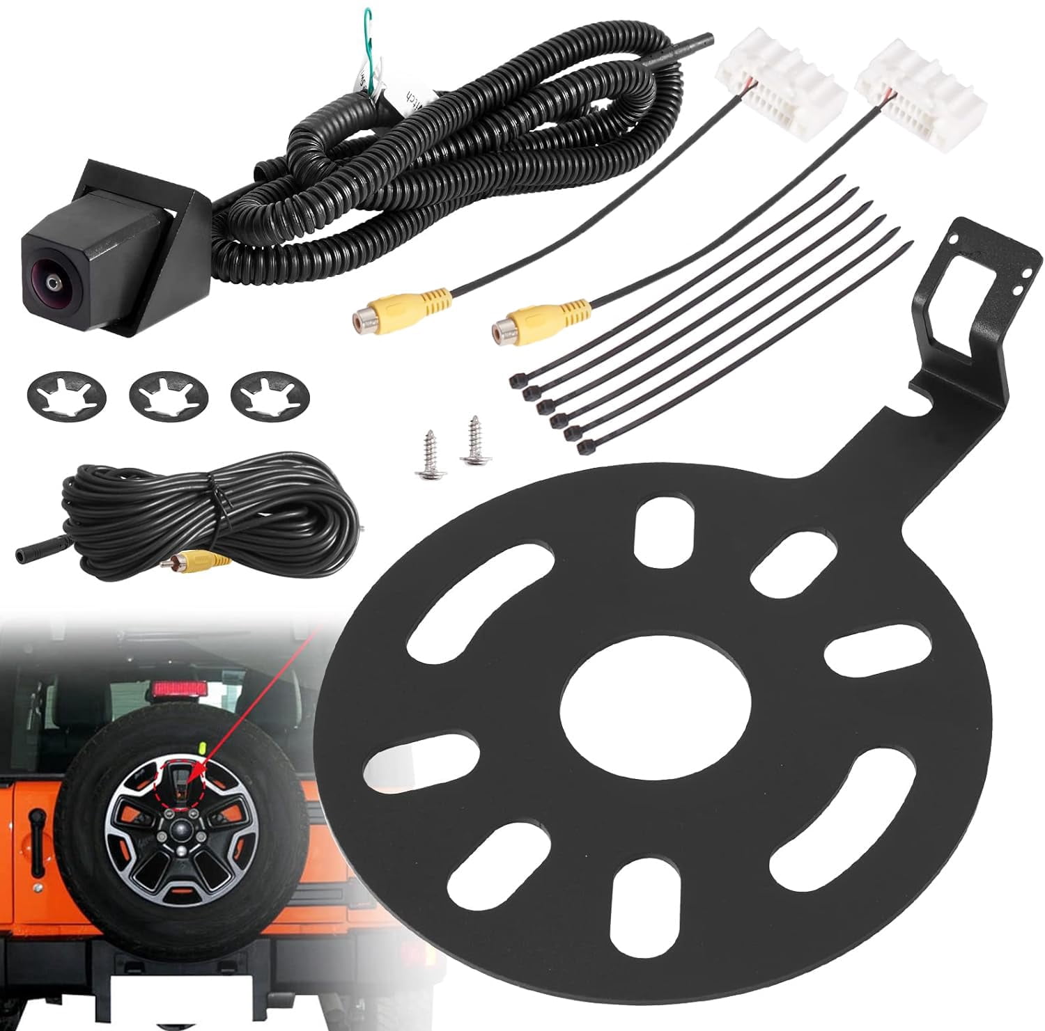 AUTOBABA Car Rear View Back Up Camera Reverse Camera with Wire Adapter ...