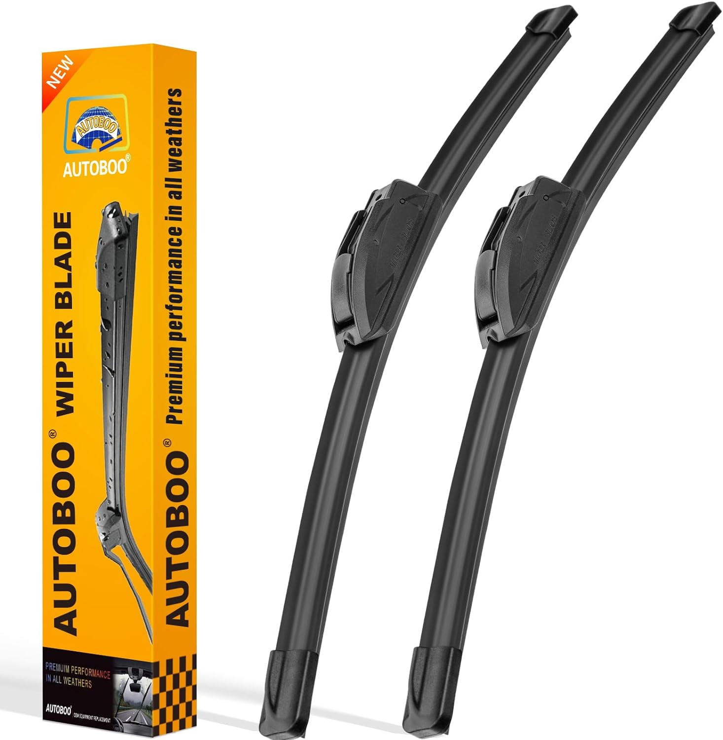 26" and 16" Windshield Wipers Blades (Pack Of 2),OEM Quality Premium All-Seasons Wiper blades,Stable and Quiet Armor wiper blades