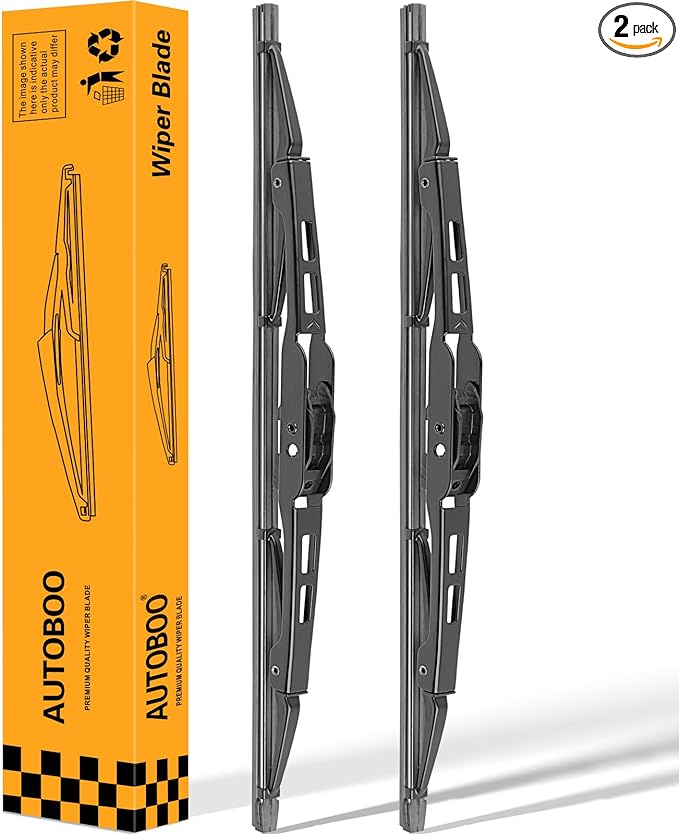 AUTOBOO Replacement for Jeep Wrangler TJ Front Windshield Wiper Blades 1997 1998 1999 2000 2001