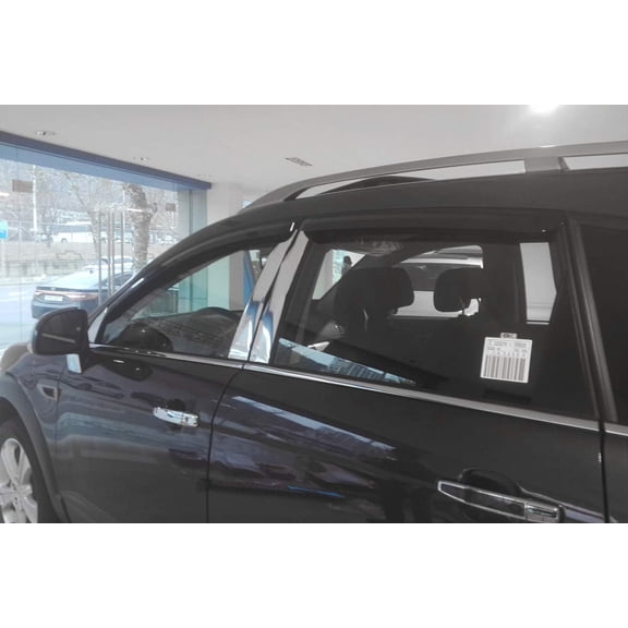 AUTOCLOVER Smoked Window Visor Deflector Sun Rain Vent Guard 4p compatible with 2012-2015 Captiva Sport