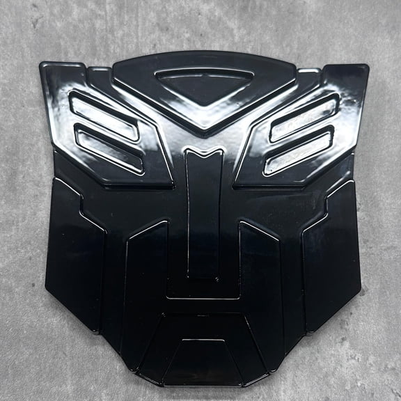 AUTOGEM Transforming Auto Robot 5 Inch Emblem Black Finish, Universal Peel & Stick Badge for Cars Trucks SUV