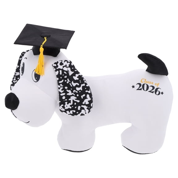 Class of 2026 Autograph Puppy Plush, Black and White, Graduation by Way To Celebrate