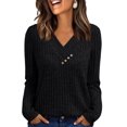 thumbnail image 1 of SUNBS Womens Long Sleeve Shirt for Women Fashion V Neck Sweater Tunic Tops Dressy Casual Work Blouse Trendy Fall Winter Clothing, 1 of 8