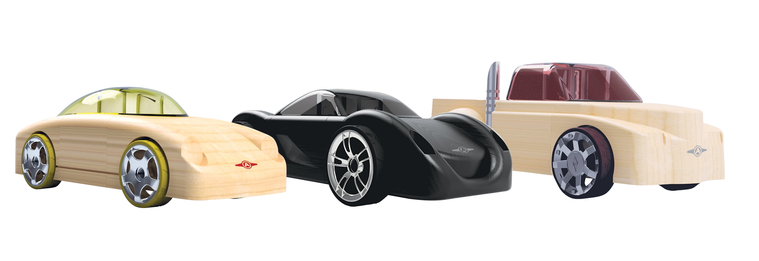 AUTOMOBLOX 木製ミニカー 2台セット Amazon.com: Automoblox Mini Rescue Pack — Wooden Mix-and