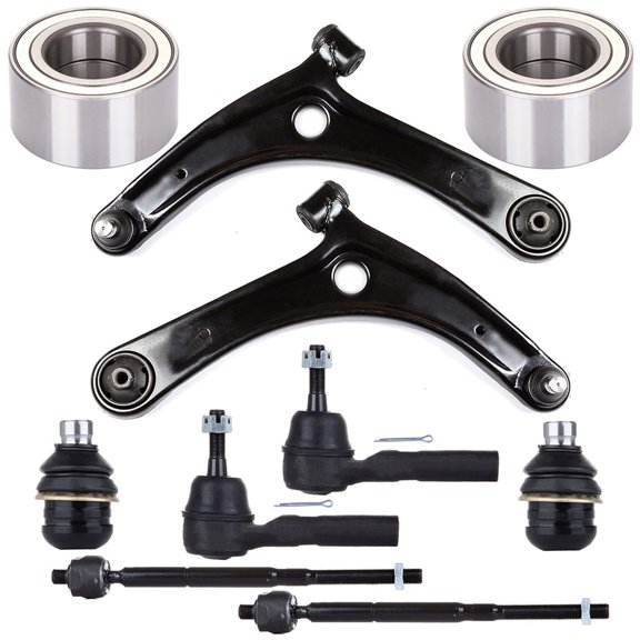 AUTOMUTO 10PCS Front Control Arm And Ball Joint Inner/Outer Tie Rod End Sway Bar End Link Fit for 2009-2012 for Dodge for Caliber/2007-2017 for Jeep for Compass/2007-2017 for Jeep for Patriot