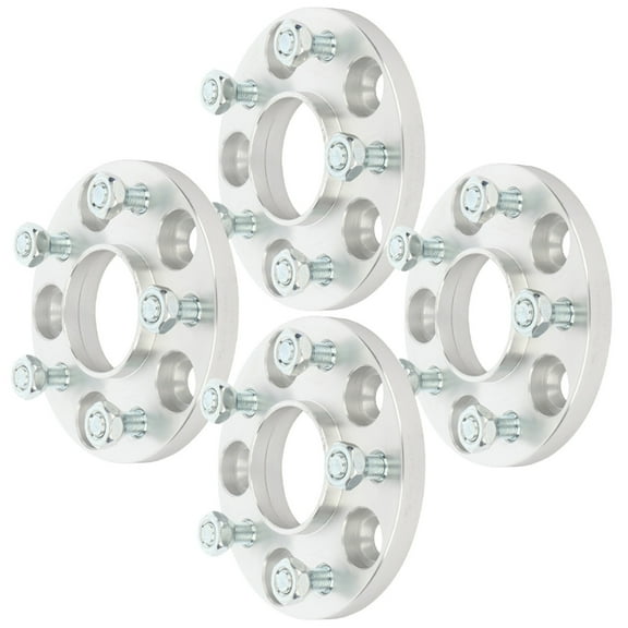AUTOMUTO 4set 5Lug 5X4.5 silver wheel spacers 15mm Thick 5x114.3mm to 5x114.3mm 66.1CB Hubcentric Wheel Spacers for 240SX for 300ZX for 350Z for 370Z for Altima for EX35 for EX37 12X1.25 Studs