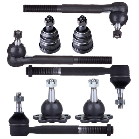 AUTOMUTO 8pc Suspension Kit Replacement Parts - Inner & Outer Tie Rod End Lower Upper Ball Joints For Chevy Express 1500 For Chevrolet Express 2500 For GMC Savana 1500 For GMC Savana 2500 1996-2002
