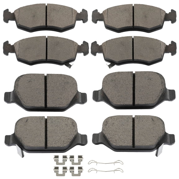 AUTOMUTO Brake Pads Front Rear 8PCS D1568-8777 D1569-8778 Fit For 2012-2019 For Fiat For 500