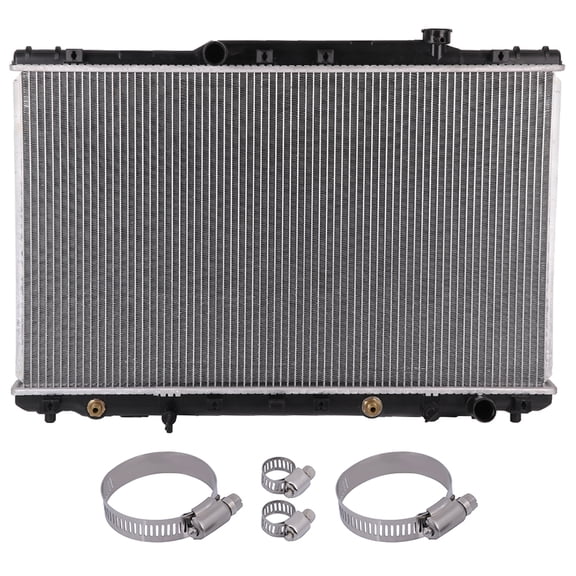 AUTOMUTO Complete Radiator Fit for 1992 1993 1994 1995 1996 for Toyota Camry Wagon LE and 4 pcs Oil Hose Clamps