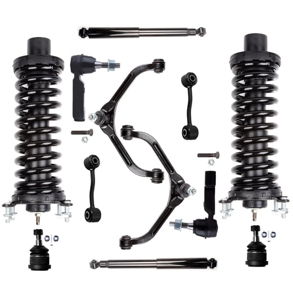 AUTOMUTO Complete Struts Assembly,Control Arm and Ball Joint Assembly,Shock absorber,Stabilizer Bar Link Kit,Tie Rod End Fit for Jeep Liberty 2005-2007, 37203,171577L ,171577R,ES3535