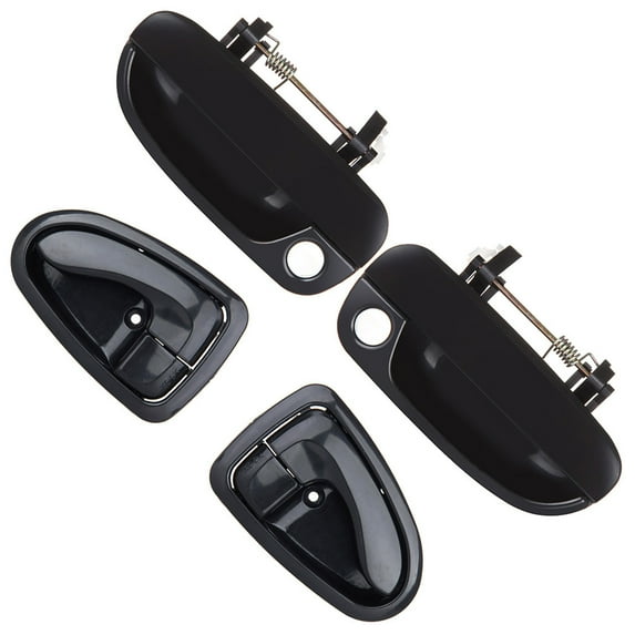 AUTOMUTO Exterior Interior Front Driver Passenger Side Door Handles Compatible for 2004-2006 for Dodge Verna 2000-2005 for Hyundai Accent(4pcs)