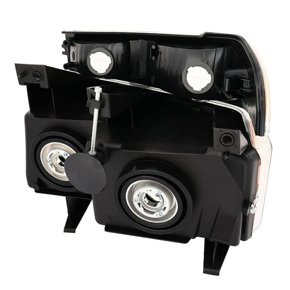 AUTOMUTO Headlight Assembly Chrome Housing Amber Reflector Clear Lens for Chevrolet Colorado 2004-2012 for GMC Canyon 2004-2012 for Isuzu i-280 2006 for Isuzu i-290 2007-2008