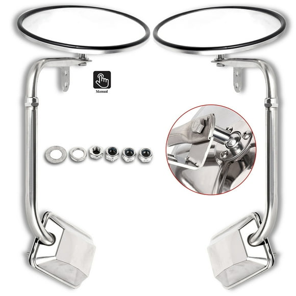 AUTOMUTO Hood Door Mirror Fit for Freightliner for Kenworth for Peterbilt Truck Mirrorwith Right or Left Side