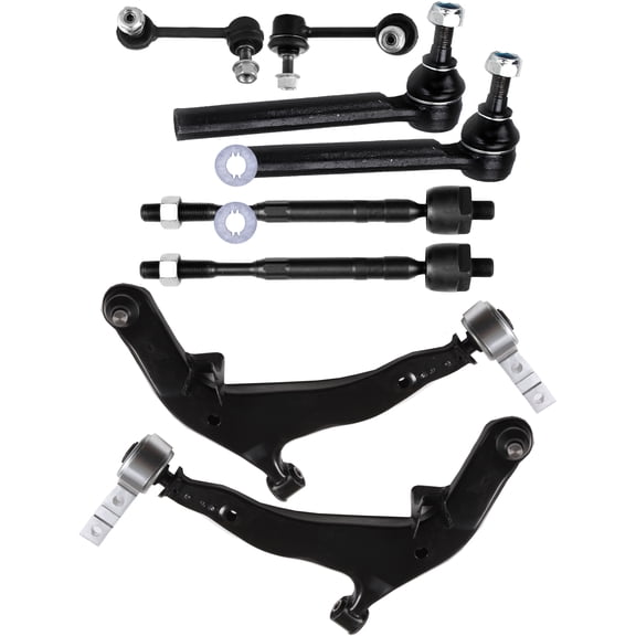 AUTOMUTO Replacement Parts Front Lower Left Right Control Arm and Ball Joint Inner Outer Tie Rod End Rear Sway Bar Fit For Murano Fits select: 2003-2004 NISSAN MURANO SL/SE