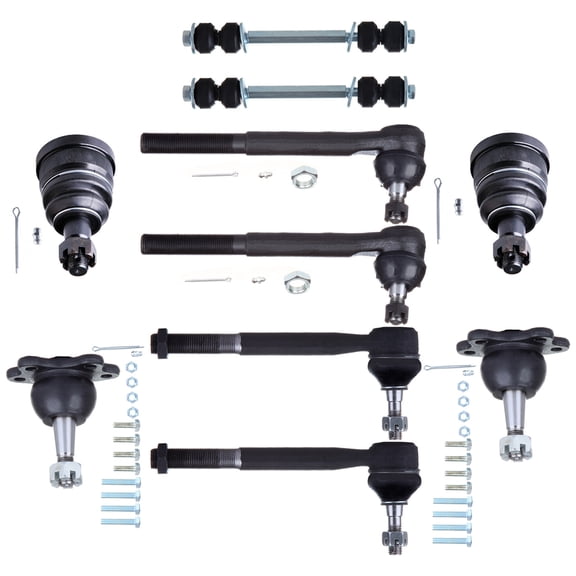 AUTOMUTO Replacement Parts - Front Position - Inner And Outer Tie Rods Sway Bar Links Lower Ball Joint Upper Ball Joint Fit For Chevrolet Express 1500 Express 2500 For GMC Savana 1500 Savana 2500