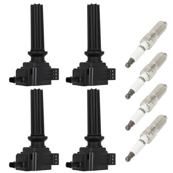 AUTOMUTO Set of 4 Ignition Coil Packs with 4 PCS iridium Spark Plugs Fit 2016-2019 for Ford for Explorer 2.3L L4,2013-2015 for Land Rover for LR2 2.0L L4 UF670,UF-670
