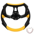 thumbnail image 1 of AUTOMUTO Universal 13inch 320MM Black/Yellow PVC Leather & Aluminum Alloy Steering Wheel Car Sport Racing Steering Wheel Drifting Universal Steering Wheel, 1 of 5