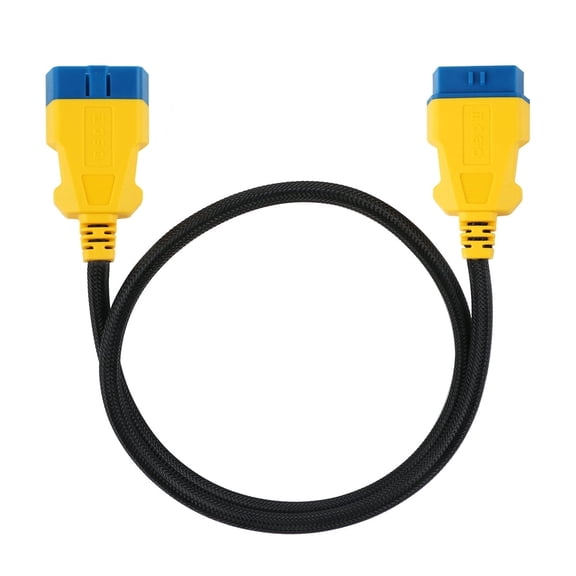 AUTOOL 3.3ft 16 Pin OBD2 Male to Female Extension Cable Diagnostic Extender Cord Adapter, Universal OBD2 Scanner Bluetooth Extension Flexible Cable Wire