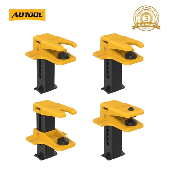 Autool 4 Car Brake Line Clamp 1/2'' 3/8'' 5/16'' Brake Oil Line Plug Tool, Automatic Fluid Stop Clamp Set, ABS & Premium Material Brake Oil Line Guard
