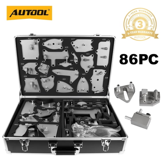 AUTOOL 86-Piece Transmission Fluid Fill Adapter, AT/MT/CVT/DCT Transmission Oil Filling Connector Kit, Compatible with Nissan VW Audi CVT Bmw Benz