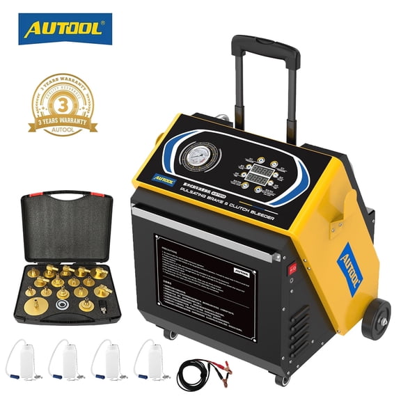 AUTOOL AST618 Brake Fluid Bleeder Kit, Pulsating Brake Oil Exchanger with 12 Connectors & Pulse Setting for Cars, SUVs, and Light Trucks