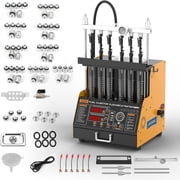 AUTOOL Automotive Fuel Injector Tester Cleaning Machine, 6 Cylinders GDI EFI FSI Ultrasonic Wave Fuel Injector Cleaner Petrol Injection Tester Kit