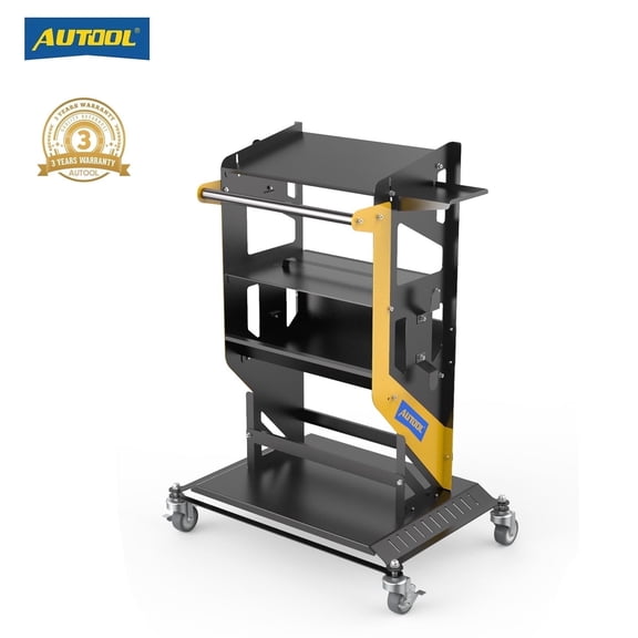 AUTOOL T22 4-Layer Automotive Service Cart, 220 lb Capacity Utility Tool Cart with 360° Swivel Casters Storage & Easy Assembly for Garage & Workshop