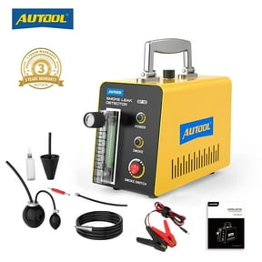AUTOOL Automotive Smoke Leak Detector, DC12V Auto Leak Detector Fuel Pressure Tester with Fuel Pressure Gauge, Mini EVAP Smoke Machine Leak Tester for Cars Motorcycles Trucks