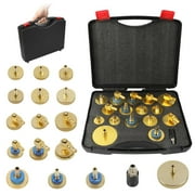 AUTOOL 17-Piece Brake Bleeder Adapter Kit, Master Cylinder Brake Fluid Bleeding or Refilling Tool Set for Cars, SUVs, MPVs, and EVs