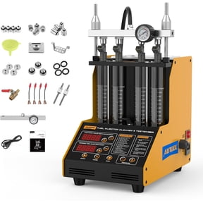 AUTOOL CT150 Fuel Injector Tester Machine, 4 Channel lnjector Cleaning Tool Test 110V for Cars Motorcycles