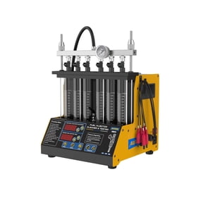AUTOOL CT200 Fuel Injector Cleaner Tester, 6-Cylinder Ultrasonic Wave Fuel Injection Cleaning Machine with Gasoline Nozzle Testing for Automotive Motorcycle