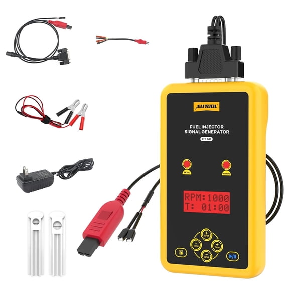 AUTOOL CT60 Fuel Injector Signal Generator & Pulse Tester - Fuel System Cleaner and Pressure Test Kit for Automotive Diagnostics
