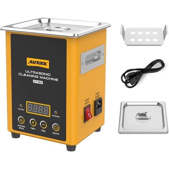 AUTOOL CT80 Ultrasonic Fuel Injector Cleaning Machine 110V Ultrasonic Heating Cleaner