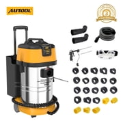 AUTOOL HTS518 Walnut Sand Blaster, 1400W Automotive Engine Intake Valve Carbon Deposit Cleaning Machine with Extension Nozzle Sandblaster Gun, 23 Adapters & Built-in Filter