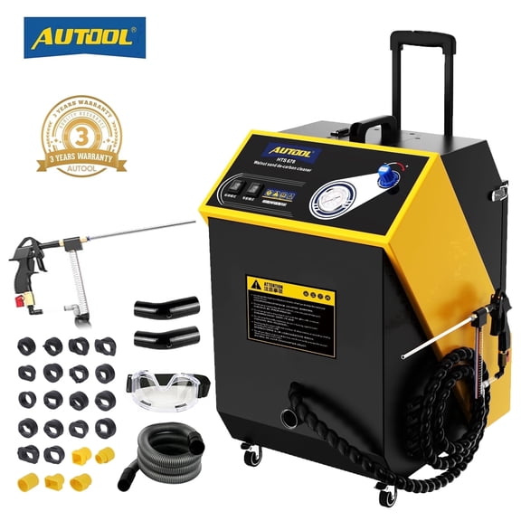 Autool HTS678 Walnut Sand Blaster, Engine Intake Valve Carbon Cleaner, Walnut Sand Blaster Cleaning Machine, W/ Built-in Filter