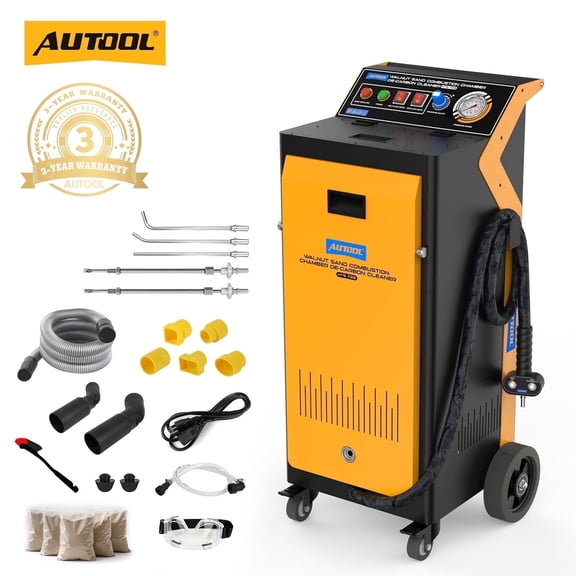 Autool HTS728 Walnut Sand Blaster, 1400W Engine Carbon Cleaner for Gasoline Cars – 1500W Powerful Descarbonizador, Non-Dismantle Physical Cleaner