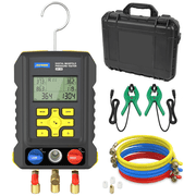 AUTOOL LM150 HVAC Digital Manifold Gauge Set, Refrigeration Vacuum Pressure Gauge Kit, Air-Conditioning Refrigerator Leak Detector W/ 93 Types Refrigerant