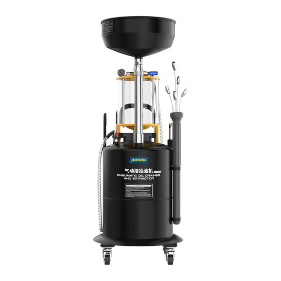 AUTOOL OD720 18.5 Gallon Pneumatic Oil Drainer and Extractor Vacuum Oil Change Tank
