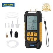 AUTOOL PT520 Digital Differential Pressure Gauge, Dual Port Air Pressure Tester Gas Pressure Measuring Meter,100-200 Kpa 0.01 Resolution Manometer-10 Pressure Unit